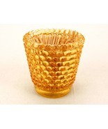 Vintage Amber Glass Toothpick/Candle Holder, Hobnail Surface &amp; Rim, #TPK... - $20.03 CAD