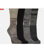 Kirkland Extra Fine Merino Wool Crew Socks 4 pair Gray Mix Women&#39;s Sz 6-... - $14.74