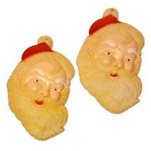 Vintage SANTA FACE Christmas Cake Topper  Mid Century Wall Decor Hong Kong - $11.75