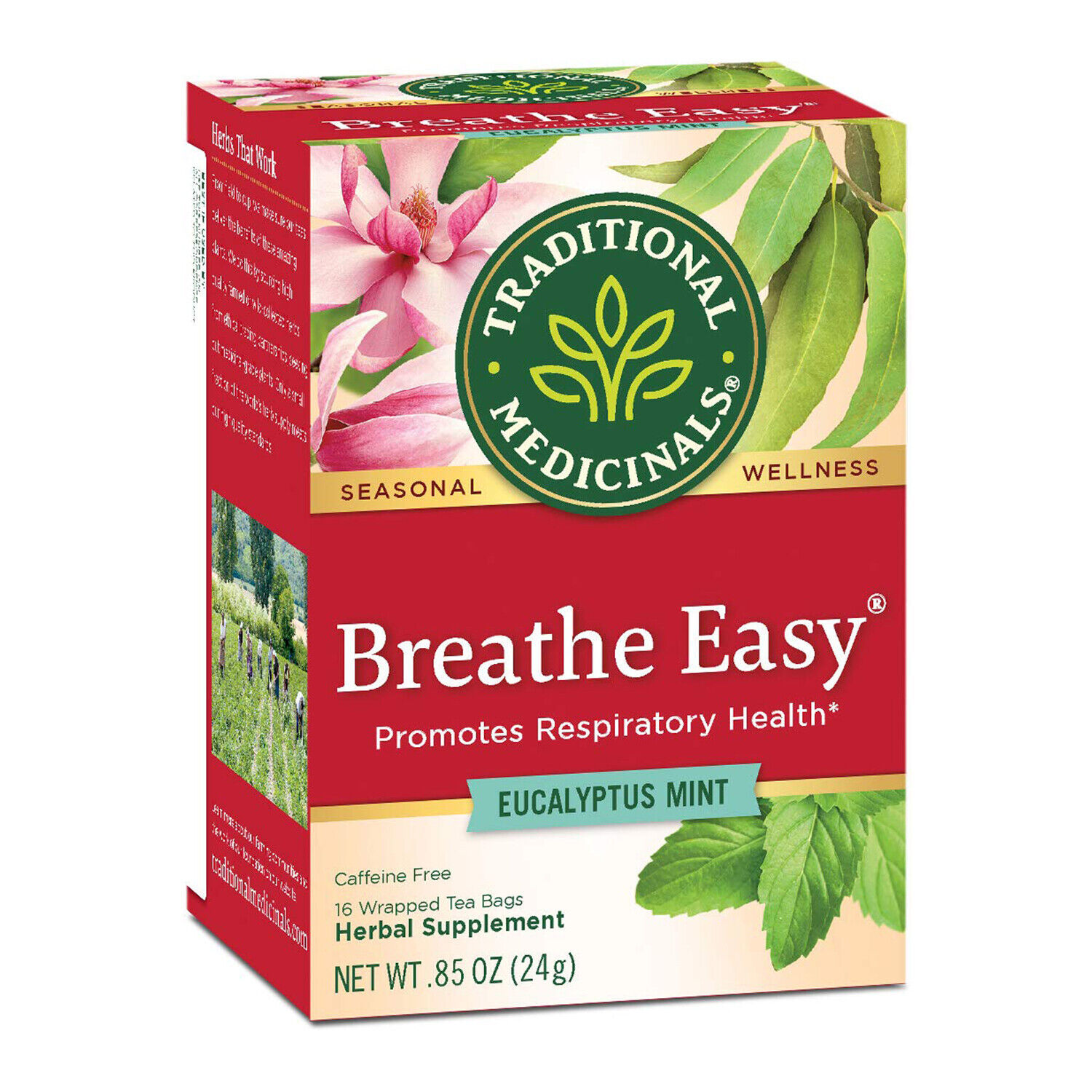 Traditional Medicinals Breathe Easy Herbal Tea Caffeine Free, 16 Tea Bags - £8.55 GBP