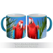 Macaw Tropical Palm : Gift Mug Parrot Bird Animal Cute - £12.74 GBP