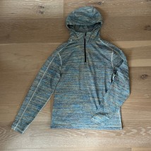 Lululemon Men&#39;s Surge Warm Hoodie Space Dye Camo Deep Navy Alberta Lake Medium - $74.99