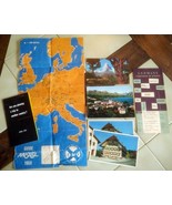 Vintage 1959 European Travel Ephemera Lot:  Brochures, Postcards, Receip... - $39.10