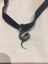 Vintage Silver Stainless Steel Snake Amulet Pendant Necklace - £43.98 GBP