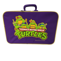 Vintage 1989 Tmnt Teenage Mutant Ninja Turtles Purple Zipper Suitcase W/ Flaws - £19.10 GBP