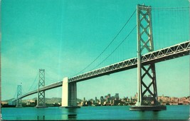 Bay Bridge Oakland San Francisco California 1958 Chrome Postcard A2 - £2.79 GBP