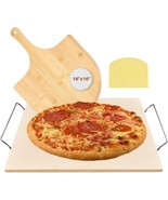 18”x16” Pizza Stone w/ 16”x14” Wooden Peel, Oven &amp; Grill Set for Crispy ... - $1,238.98 MXN