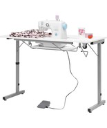Rollaway II Compact Portable Folding Sewing Table Silver/White - $2,780.03 MXN