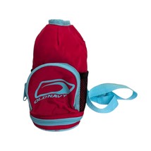 Old Navy Red Blue Insulated Water Bottle Bag Pockets Travel Hiking Camping - $465.82 MXN