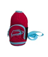 Old Navy Red Blue Insulated Water Bottle Bag Pockets Travel Hiking Camping - $34.28 CAD
