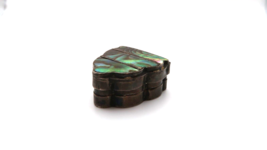 Vintage Sterling Silver Abalone Pill Box 2.8cm - $79.20