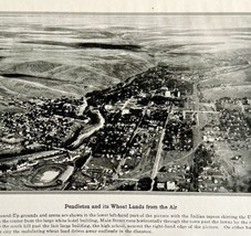 1921 Pendleton Wheat Lands Aerial Photo Print Round Up Bucking Rodeo DWN8C - £23.48 GBP