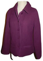 Cabela&#39;s Women’s Small Jacket Waffle Weave Purple LS Button Front Casual - £15.97 GBP
