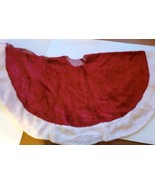 Xmas Christmas Tree Skirt Velvet Red Pink38&quot; Diameter - £13.63 GBP