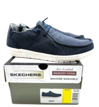 Skechers Men Relaxed Fit Memory Foam Slip-On Shoes - Navy, Size US 8M /E... - $35.19