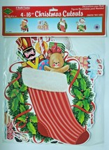 1988 Beistle Christmas Cutouts 4-16&quot; Set Of Four New In Packaging - £19.97 GBP