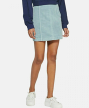 Wild Fable Women&#39;s High-Rise Corduroy Cotton Mini Skirt Sz 14 Teal Blush NWT - £7.98 GBP