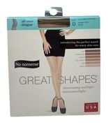 No Nonsense Great Shapes Pantyhose Suntan Size D All-Over Shaper Sheer T... - $11.99