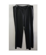 Eileen Fisher Rayon Nylon Stretch Wide Leg Ponte Pants Black Large - $54.70 CAD