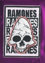Ramones Skull Iron On Sew On Embroidered Patch 2 1/4 &quot;x 3 1/4&quot; - £4.71 GBP