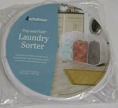 Whitmor Pop and Fold Laundry Sorter 13.5inx31.75inx23.25 White NEW - £6.14 GBP