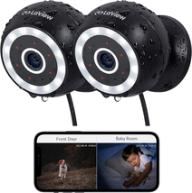 Laview 4MP 2K Security Cameras Outdoor Indoor Wired,Ip65, Starlight Sensor &amp; 100 - £94.07 GBP