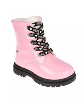 Bebe Girls Kaara Winter Combat Boots Lace Up Boot Pink Sz 7 NEW - £22.89 GBP