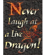 The Hobbit Never Laugh at a Live Dragon! Refrigerator Magnet Lord of the... - $3.99