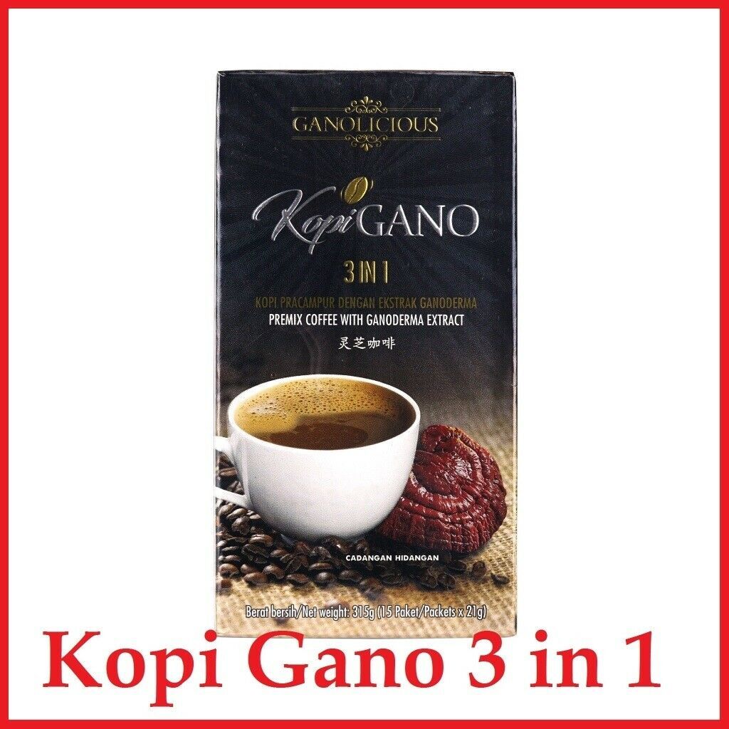 5 BOXES GANO EXCEL GANOCAFE GANOLICIOUS 3 IN 1 GANODERMA EXTRACT DHL EXPRESS - £77.06 GBP