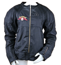 Icon Motorcycle Merc Jacket Womens XL Black Armored Padded Midweight Stu... - $57.58