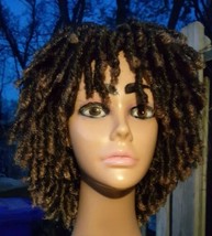 6&quot; Lovely Dreadlock #1b/#27 Ombre Synthetic Twist Hair High Temp Non Lace Wig - £38.76 GBP