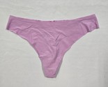 Vintage Victoria&#39;s Secret Seamless No Show Thong Panties 2009 Y2K Purple... - $23.75
