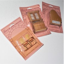 Flic Miniature Wood Furniture X 3 ~ Nos ~ Chairs, Kitchen Cupboard, Piano Sealed - £14.85 GBP