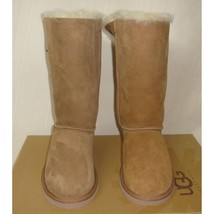 UGG Chestnut TRIPLE TRIPLET BAILEY BOW Tall Boot Youth Size 3 = Women&#39;s ... - £84.58 GBP