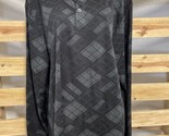 Izod XFG Black Gray Plaid  Long Sleeve Polo Shirt  Men&#39;s Size XL Golf KG JD - $11.88