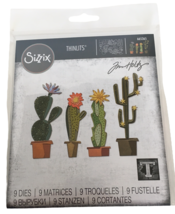Sizzix Thinlets Dies Tim Holtz Set Funky Cactus Desert Landscape Card Ma... - $14.99