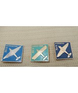 Unique set of three vintage commemorative Russian military aircraft pins - $20.00