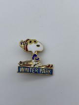 VTG Winter Park Florida Skiing Beanie Snoopy Peanuts Collectible Pin Pin... - $9.82