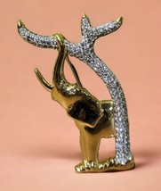 Vintage Swarovski &quot;The Elephant&quot; SCS Crystal Pave Brooch Pin 1993 Retired Swan - £59.20 GBP