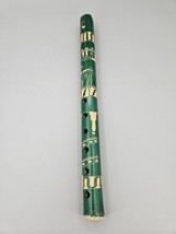 Colored Bamboo Wooden Tribal Nature Pattern Flute Recorder Handmade Wood... - $17.38