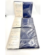 Vintage Cannon Color Classics No Iron Twin Sheet Set 1 Fitted 2 Flat Nav... - $76.06 CAD