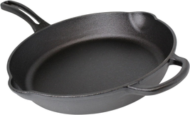 Pre-Seasoned Cast Iron Skillet with Helper Handle - Ready to Use, Black - £26.57 GBP