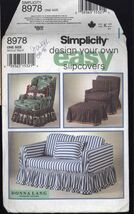 1994 SIMPLICITY Pattern No # 8978 * DONNA LANG interior design SLIPCOVERS - $6.95
