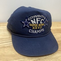 Vtg 90s Cowboys Hat Champs Super Bowl XXVII Snap Back Nfl Yung An Trucker Rope - £34.27 GBP