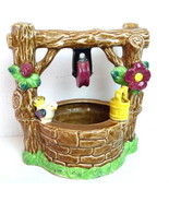 Vintage Art Pottery  Wishing Well Fairy Garden Planter Ornament 7 3/4&quot; tall - £21.26 GBP