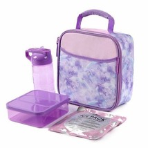 Combo Lunch Bag Food Container Bottle Ice Pack Insulated Unicorn Rainbow... - £7.90 GBP