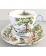 Shelley Fine Bone China Woodland Teacup &amp; Saucer 13348 Made in England - $48.00 CAD