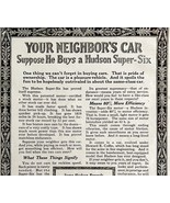 1916 Hudson Motors Super Six Neighbors Advertisement Automobilia Ephemer... - $28.07 CAD