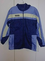 Columbia BOYS/GIRLS Spring Hooded Zip Nylon JACKET-XL(14/16)-GENTLY WORN-LINED - $17.99