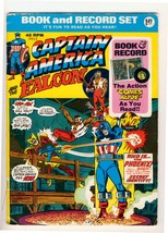 Captain America &amp; The Falcon Comic + 45RPM Record Set 1974 Peter Pan #PR12 - £21.96 GBP